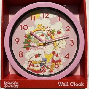 🔥🔥Pink Strawberry Shortcake🍓10 Inch Wall Clock🔥🔥